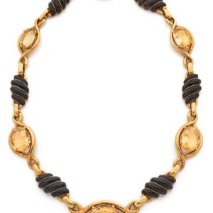 David Webb Citrine & Enamel Necklace