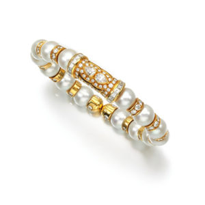 Bulgari Pearl Gold and Diamond Bracelet