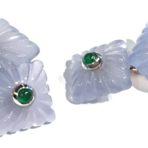 Calcedony & Emerald Cufflinks