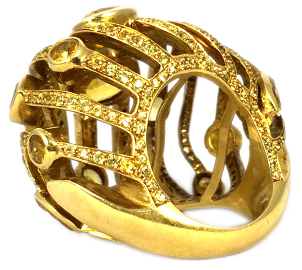 Citrine Dome Cocktail Ring - Image 2