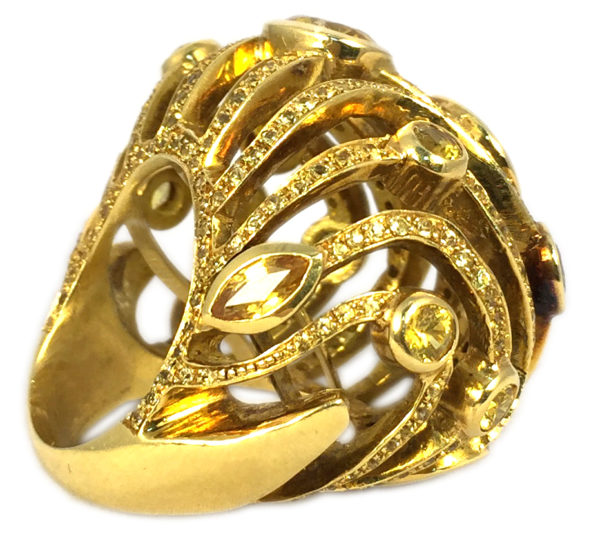 Citrine Dome Cocktail Ring - Image 3