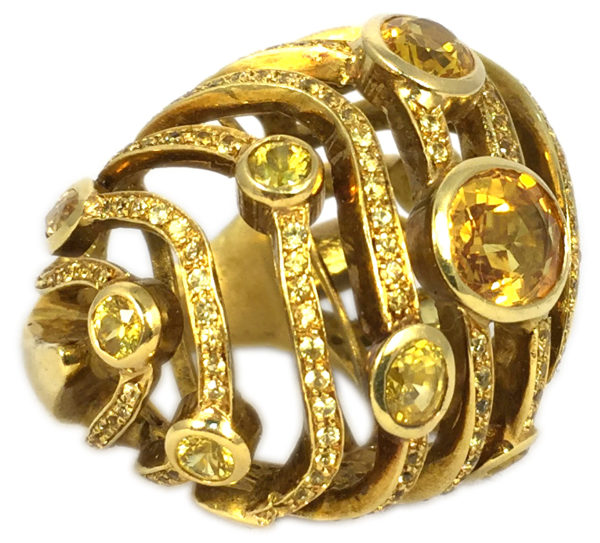 Citrine Dome Cocktail Ring - Image 4