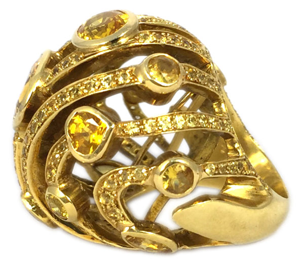 Citrine Dome Cocktail Ring - Image 5