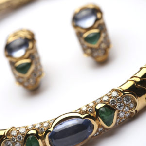 Marina B Necklace and EarClips Set