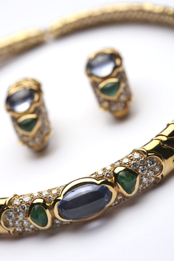 Marina B Necklace and EarClips Set
