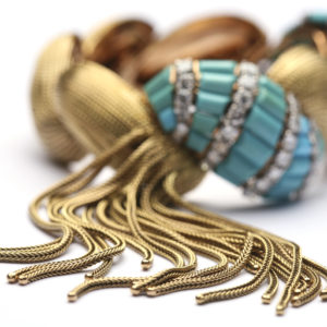 Turquoise & Gold Retro Bracelet