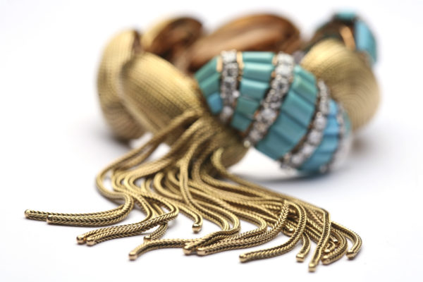 Turquoise & Gold Retro Bracelet