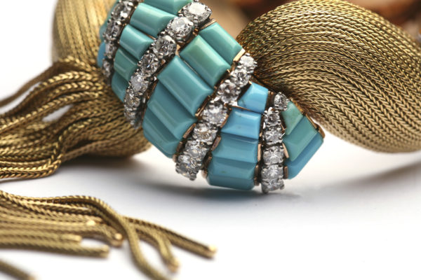 Turquoise & Gold Retro Bracelet - Image 3