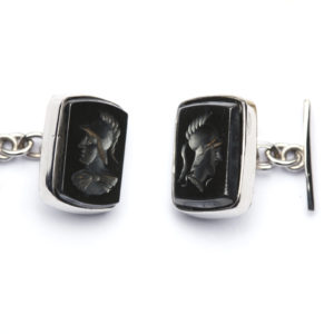 Onyx Roman Intaglio Cufflinks