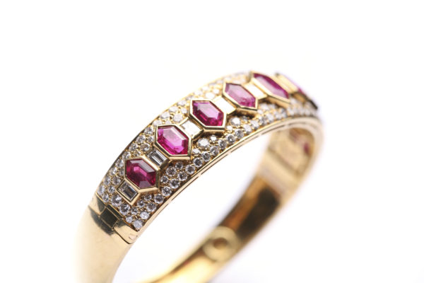 Iconic Ruby & Diamond Bangle by Bulgari - Image 3