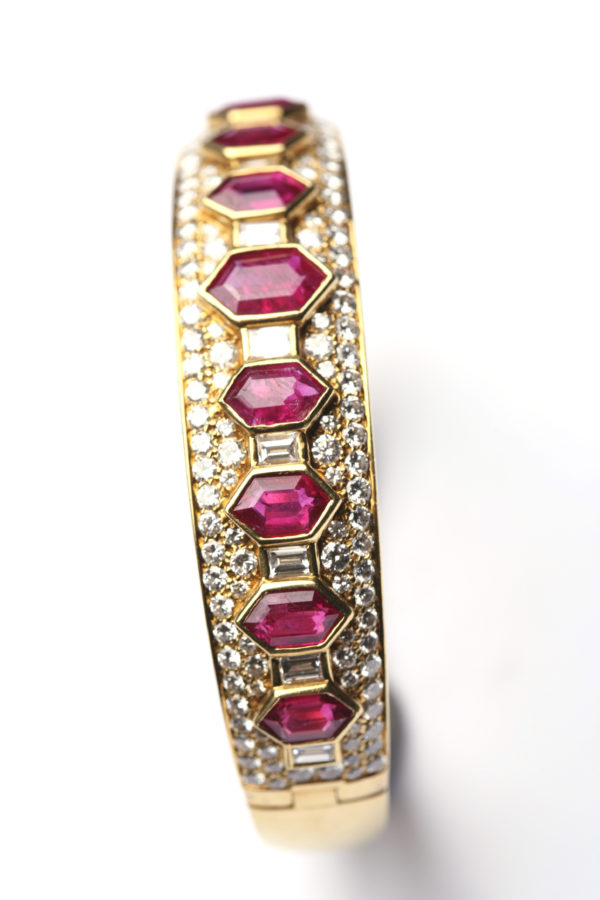 Iconic Ruby & Diamond Bangle by Bulgari - Image 2