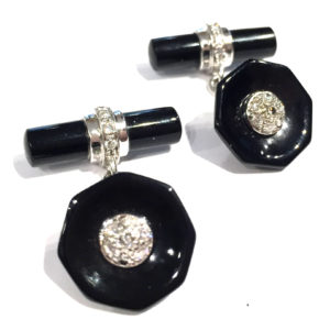 Onyx & Diamond Cufflinks
