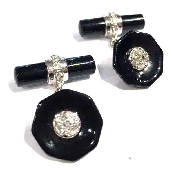 Onyx & Diamond Cufflinks