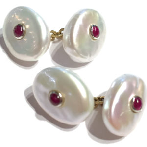 Pearl & Ruby Cufflinks