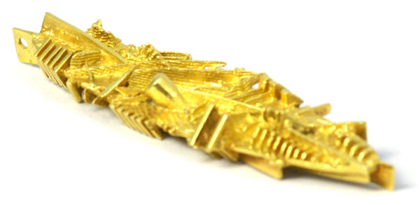 Abstract Gold Brooch by Pomodoro - Image 4