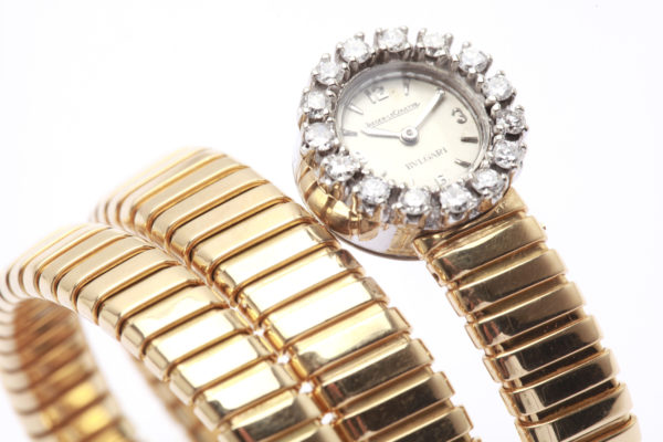 Bulgari Tubogas Bracelet-Watch with Diamonds - Image 2