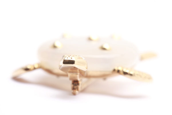 Cartier Chalcedony & Gold Turtle Pin - Image 3