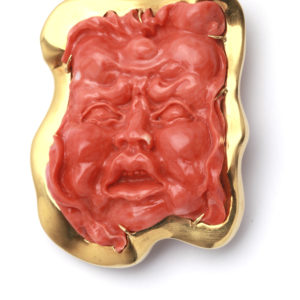 Coral & Gold Mask