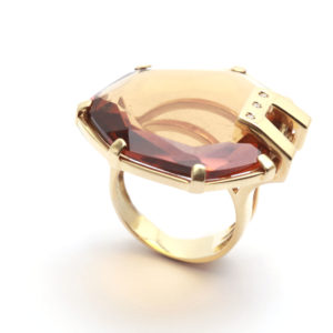 Fun Citrine Cocktail Ring