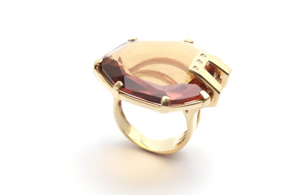 Fun Citrine Cocktail Ring