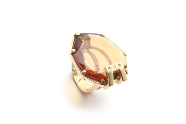 Fun Citrine Cocktail Ring - Image 2