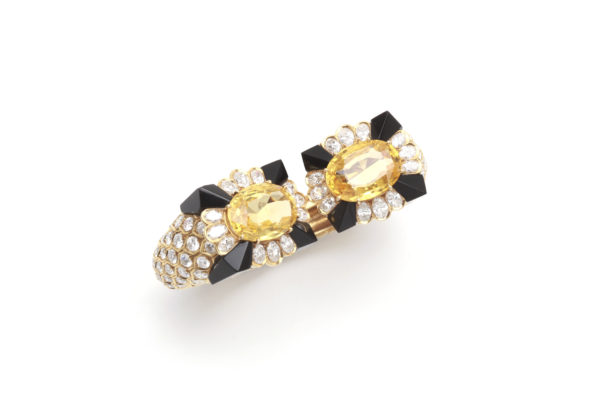 Superb Sapphire, Diamond & Onyx Bracelet by Fred - Image 2