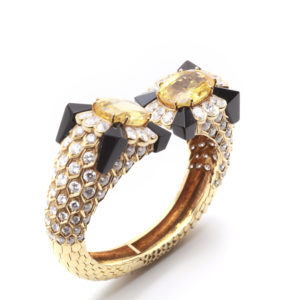 Superb Sapphire, Diamond & Onyx Bracelet by Fred