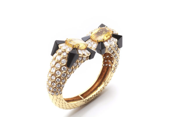 Superb Sapphire, Diamond & Onyx Bracelet by Fred