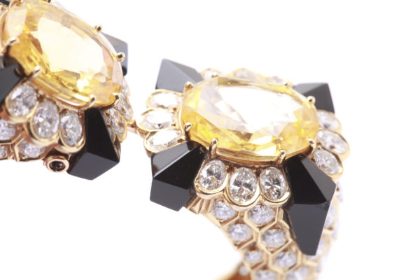 Superb Sapphire, Diamond & Onyx Bracelet by Fred - Image 5