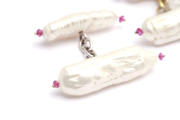 Pearl & Ruby Cufflinks - Image 2
