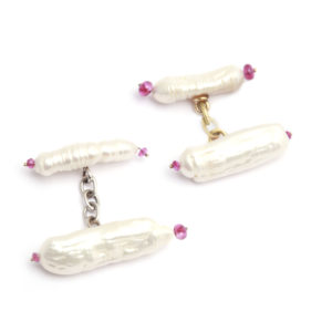 Pearl & Ruby Cufflinks