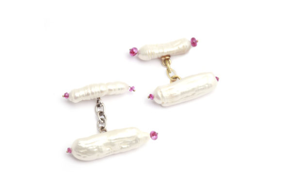 Pearl & Ruby Cufflinks
