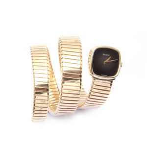 Bulgari Black Dial Tubogas Watch-Bracelet