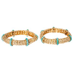 David Webb Turquoise & Gold Bracelets