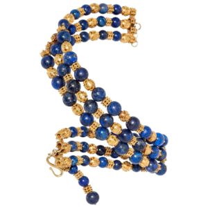Extravagant Lapis & Gold Choker