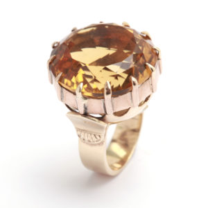 Fun Citrine Solitaire Ring