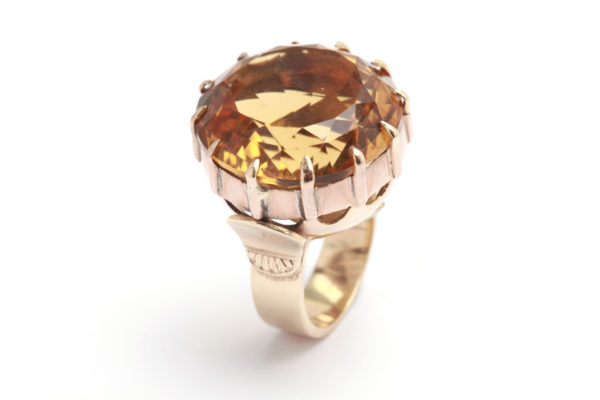 Fun Citrine Solitaire Ring