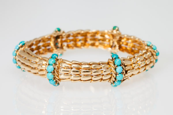 David Webb Turquoise & Gold Bracelets - Image 2