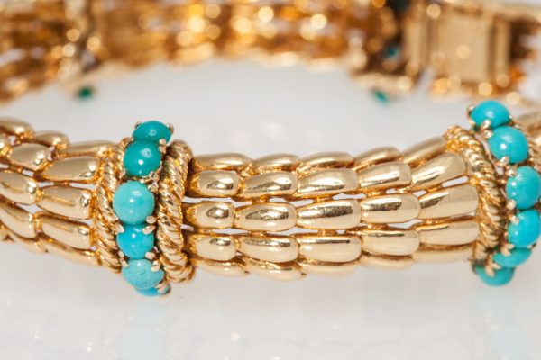 David Webb Turquoise & Gold Bracelets - Image 3