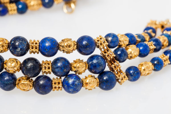 Extravagant Lapis & Gold Choker - Image 2