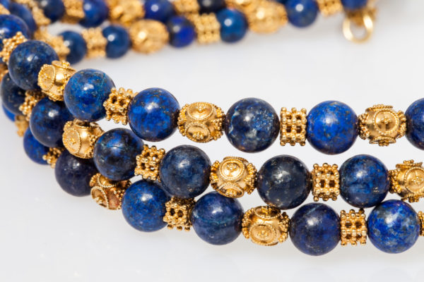 Extravagant Lapis & Gold Choker - Image 3