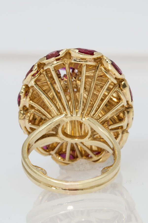 Ruby & Diamond Starship Cocktail Ring - Image 3