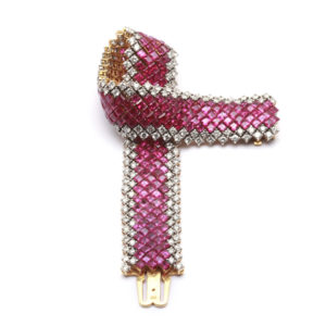 Extraordinary Flexible Ruby & Diamond Bracelet