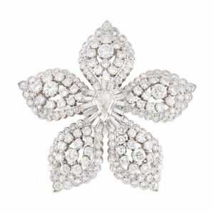 Platinum & Diamond Pendant Clip-Brooch by Van Cleef & Arpels
