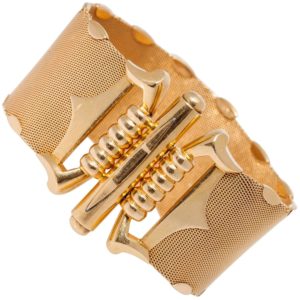 1970s Italian Gold Buckle Bracelet