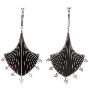 Art Deco Onyx & Diamond Geometrical Set