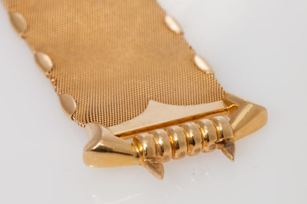 1970s Italian Gold Buckle Bracelet - Image 7