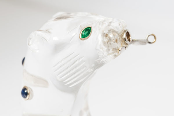 Rock Crystal Sapphire & Emerald Panther Bracelet - Image 3
