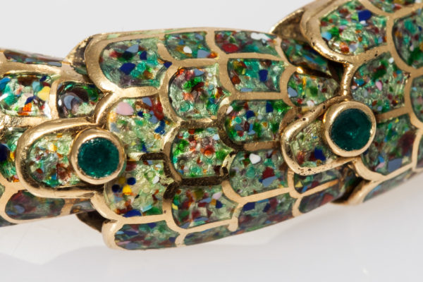 1950s Mexican Enamel & Gold Snake Set - Image 3