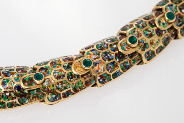 1950s Mexican Enamel & Gold Snake Set - Image 5